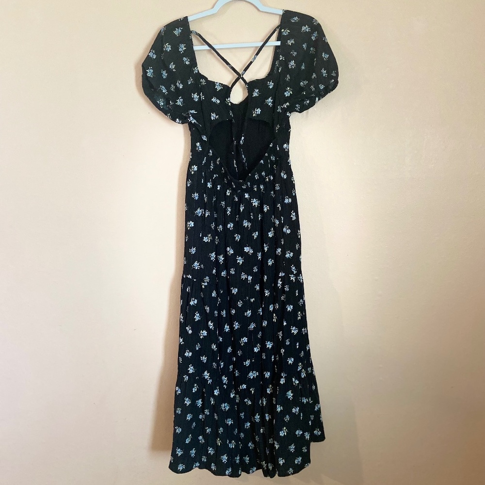 American Eagle Floral Open Back Corset Midi Dress - Picture 5 of 7